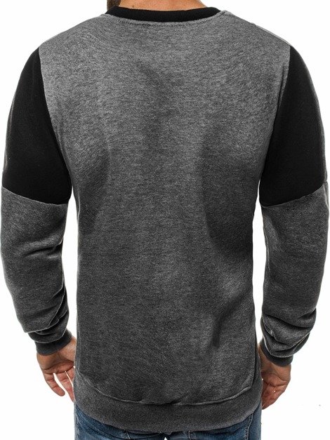 OZONEE JS/TX08 Men's Sweatshirt - Dark grey