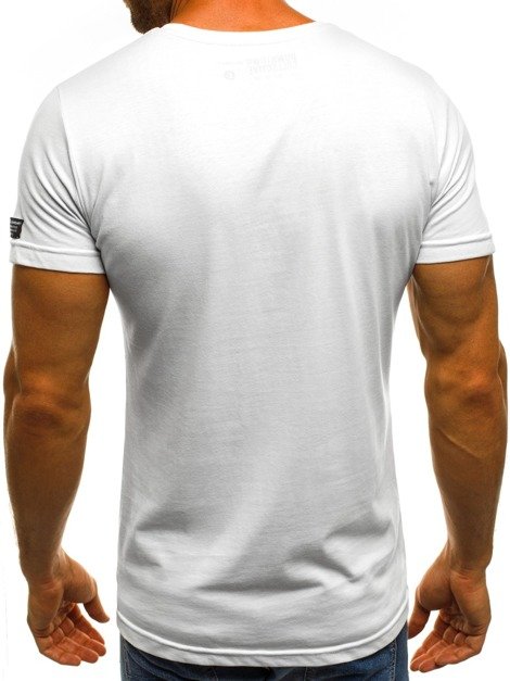 OZONEE MECH/2073T Men's T-Shirt - White