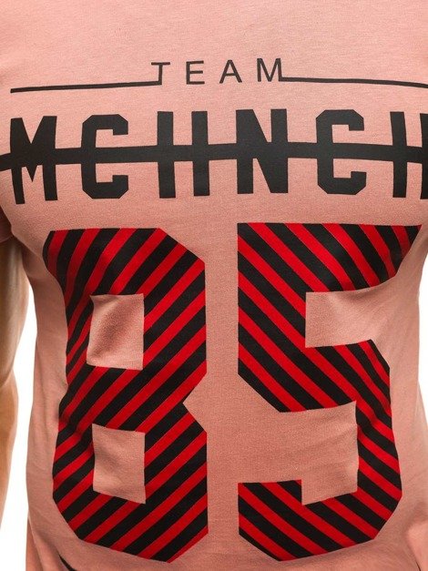 OZONEE MECH/2082 Men's T-Shirt - Pink