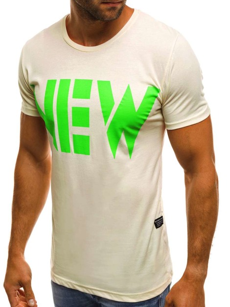 OZONEE MECH/2095 Men's T-Shirt - Beige