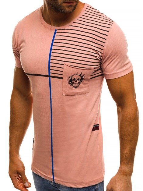 OZONEE MECH/2096 Men's T-Shirt - Pink