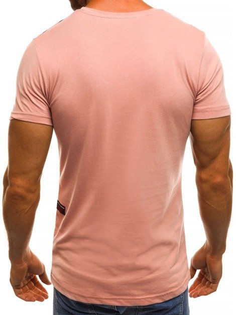 OZONEE MECH/2096 Men's T-Shirt - Pink