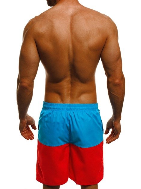 OZONEE MHM/241 Men's Shorts - Turquoise-Red