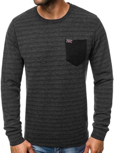 OZONEE O/0990 Men's Sweatshirt - Dark grey