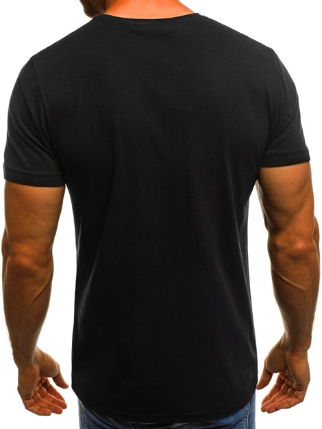 OZONEE O/1170 Men's T-Shirt - Black
