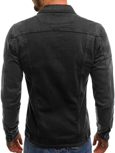 OZONEE OT/2021 Men's Denim Jacket - Dark grey