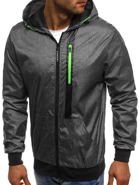 OZONEE RF/193 Men's Jacket - Black-Green