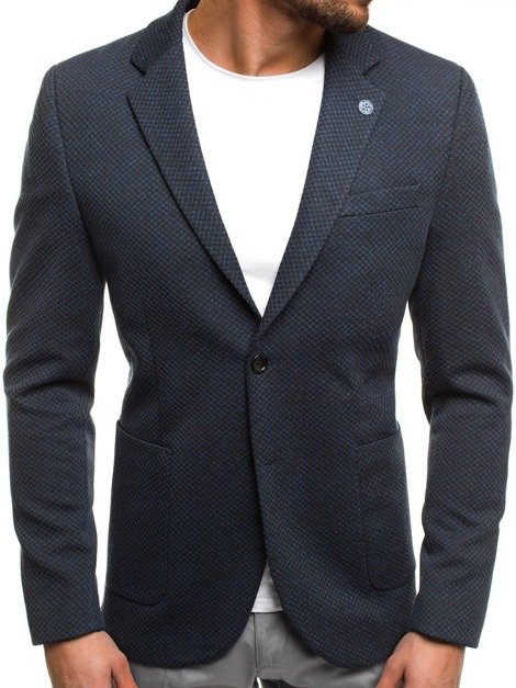 SIVIS PARIS 1703 Men's Suit Jacket - Black-Blue