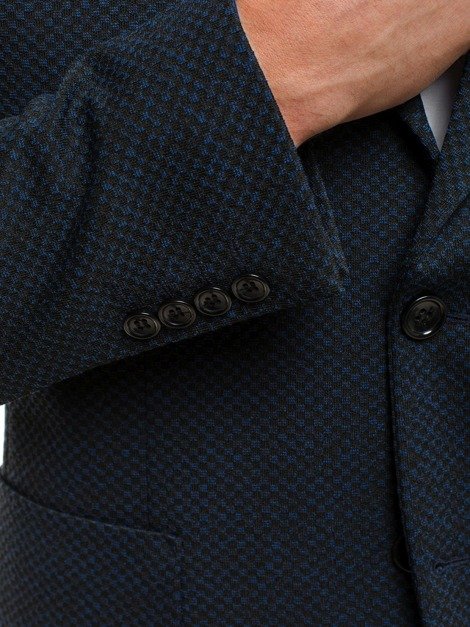 SIVIS PARIS 1703 Men's Suit Jacket - Black-Navy blue