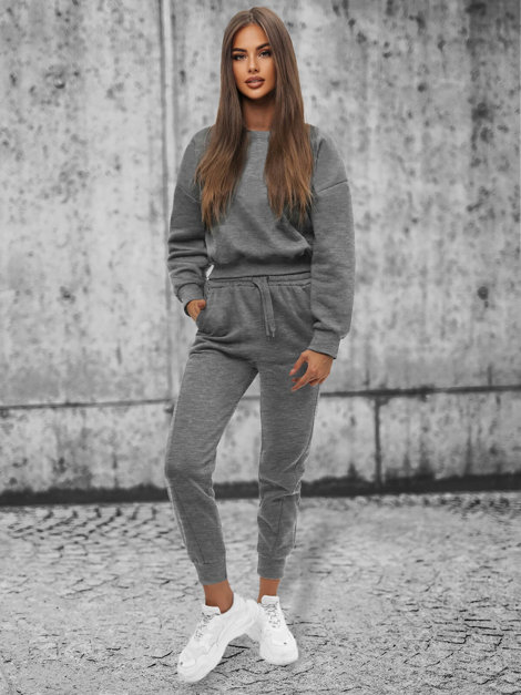 Two-piece tracksuit set anthracite OZONEE JS/8C71/5Z