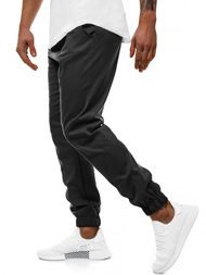 black chino joggers