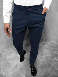 Men's Chino Pants Navy blue OZONEE R/9072 - Men's Clothing | Ozonee