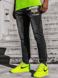 Men's Jogger Jeans Black-Green OZONEE JS/KK1105