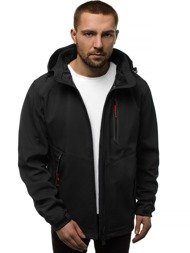Men's Softshell Jacket - Black-Red OZONEE GE/12266Z