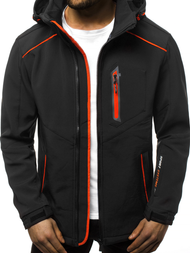Men's Softshell Jacket - black-orange OZONEE GE/12259