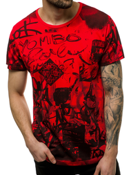 Men's T-Shirt - Red OZONEE JS/KS1987