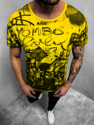 Men's T-Shirt - Yellow OZONEE JS/KS1987Z