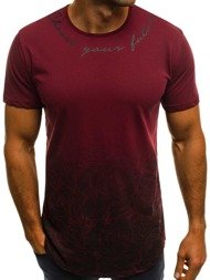 OZONEE B/181597 Men's T-Shirt - Burgundy