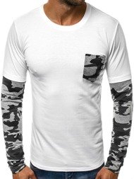 OZONEE JS/5003AL Men's Long Sleeve T-Shirt - White