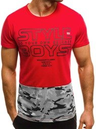 OZONEE JS/SS351 Men's T-Shirt - Red