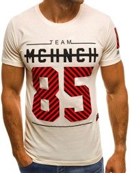 OZONEE MECH/2082 Men's T-Shirt - Beige