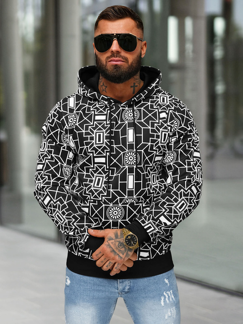 Men's Hoodie - Black OZONEE JS/8B1236/3