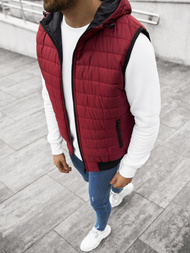 Men's Gilet - Burgundy OZONEE JS/MY88Z