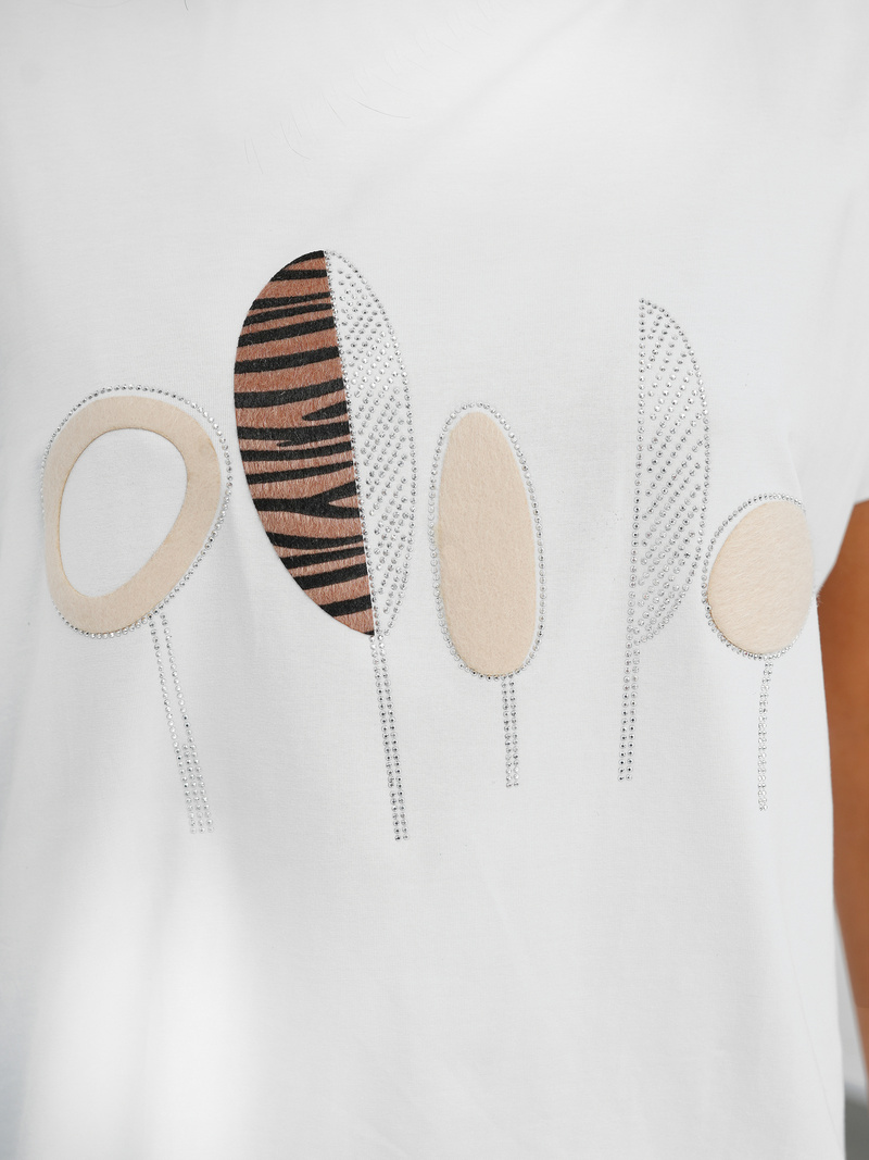 Women's T-shirt - White OZONEE JS/95T2566/1