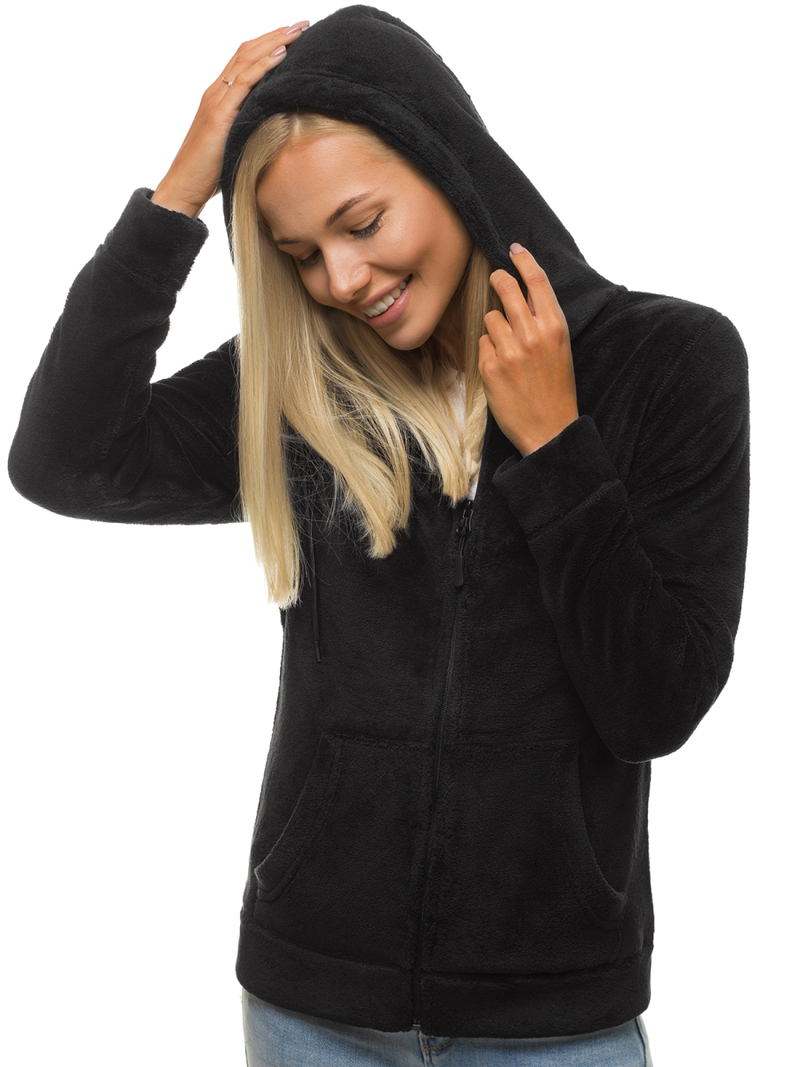 Women's Hoodie - Black OZONEE JS/HH004/1