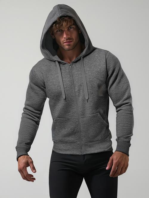 Men's Hoodie - Dark Grey OZONEE JS/2008