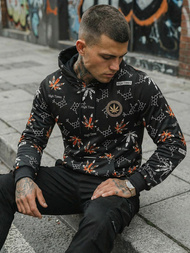 Men's Hoodie - Black OZONEE O/B266Z