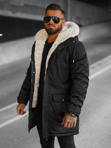 Men's Winter Jacket - Black OZONEE JS/5M120/392Z