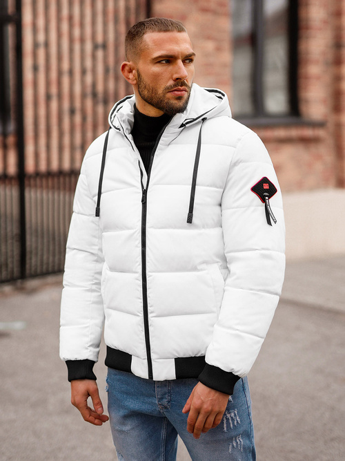 Men's Winter Jacket - White OZONEE JS/31M5031/281Z