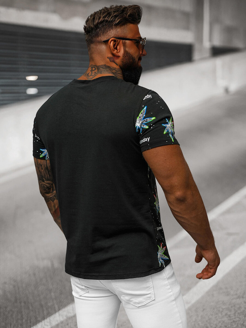 Men's T-shirt - Black OZONEE O/T136/3