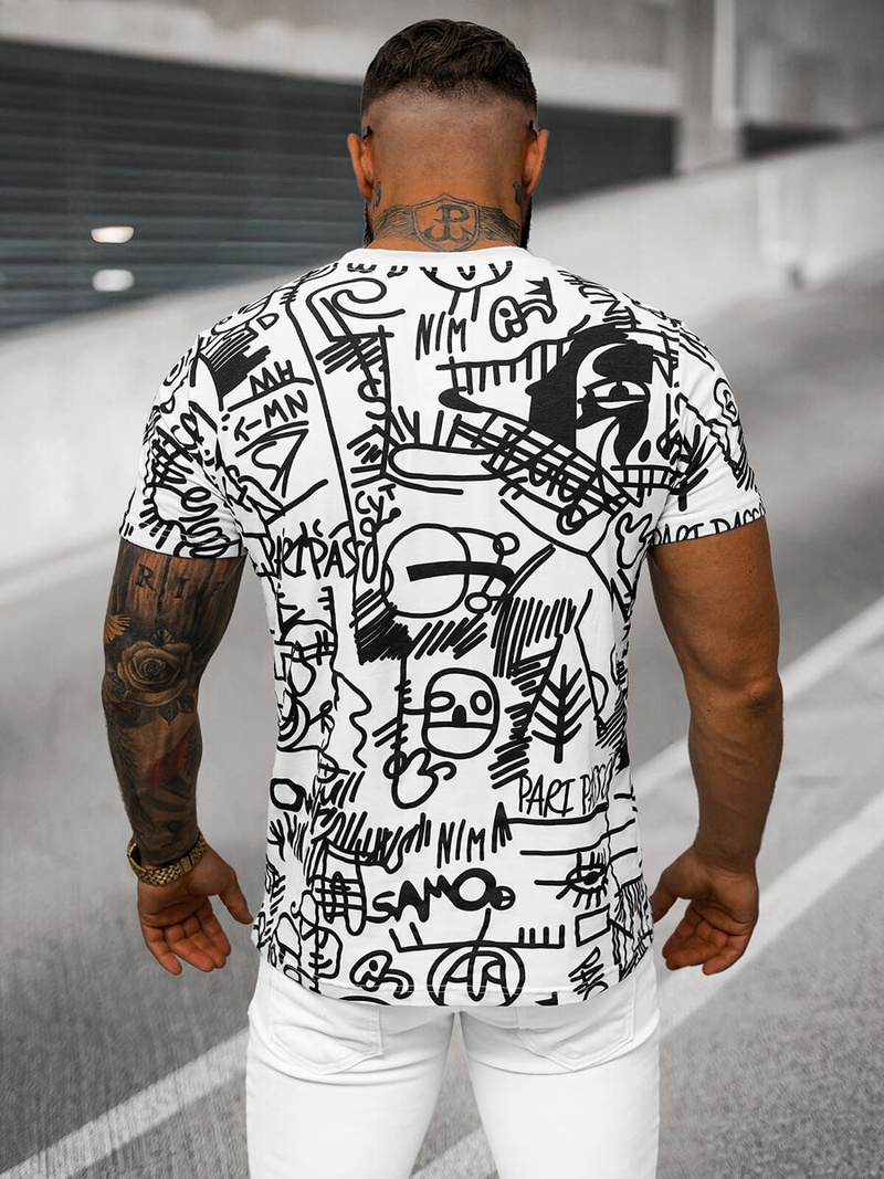 Men's T-shirt - White OZONEE O/T1269/1