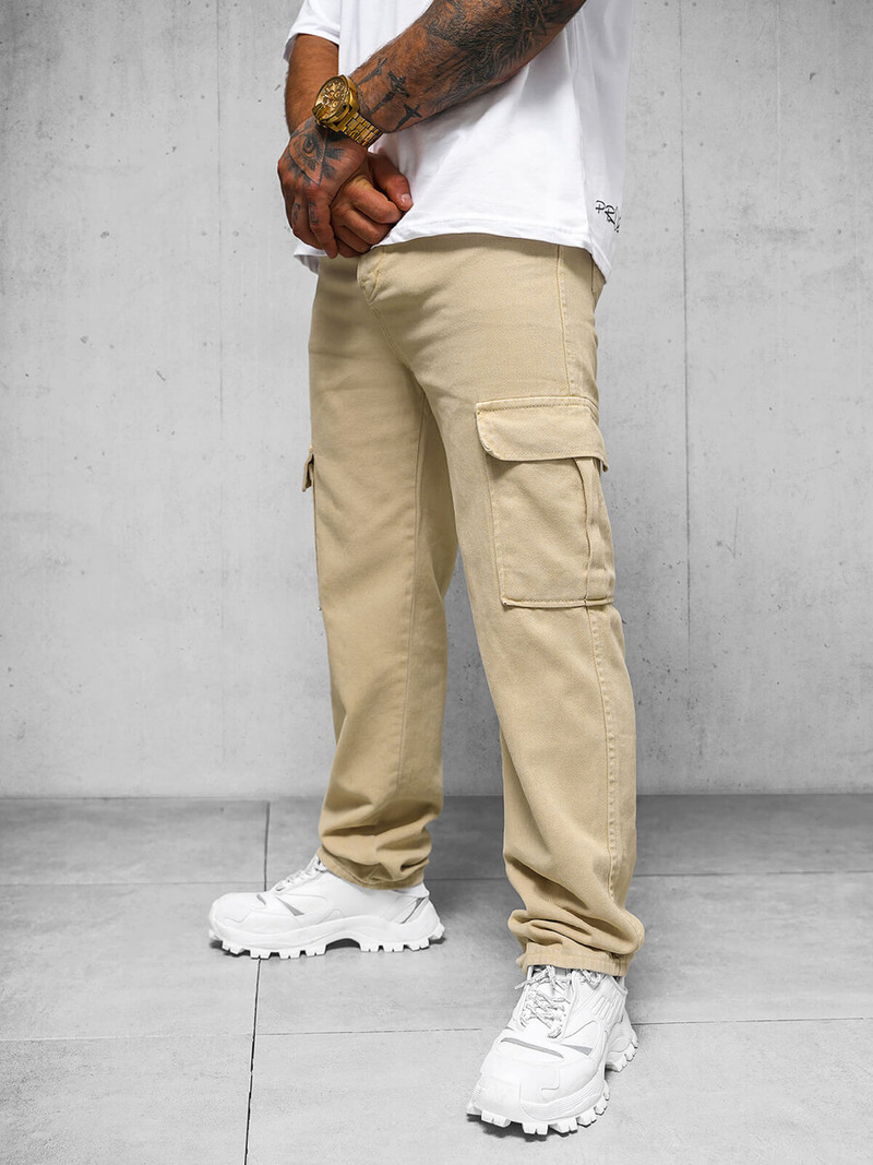 Men's Trousers - Beige OZONEE DO/4001
