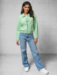 Women's Leather Jacket Mint OZONEE O/G116