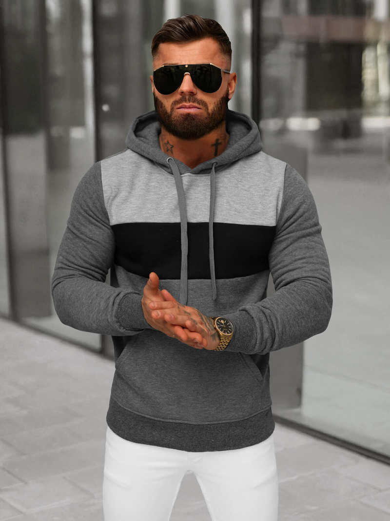 Men's Hoodie - Anthracite OZONEE JS/8B1312/5