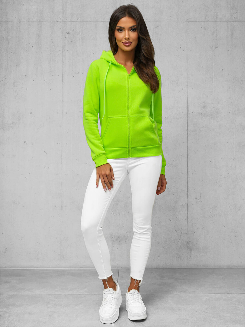 Women's Hoodie - Green neon OZONEE JS/W03Z