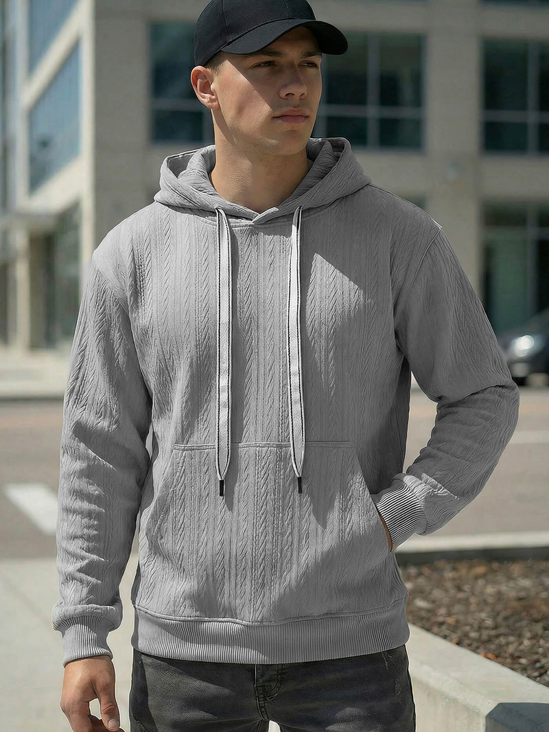Men's Hoodie - Grey OZONEE O/3C577