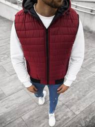 Men's Gilet - Burgundy OZONEE JS/MY88Z