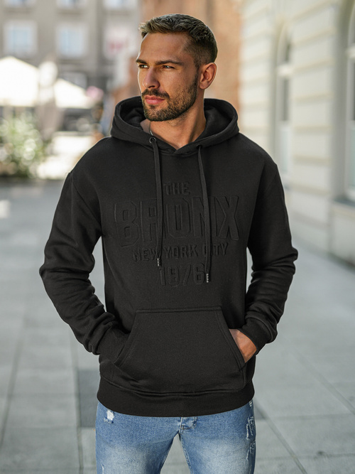 Men's Hoodie - Black OZONEE JS/8B1776/3