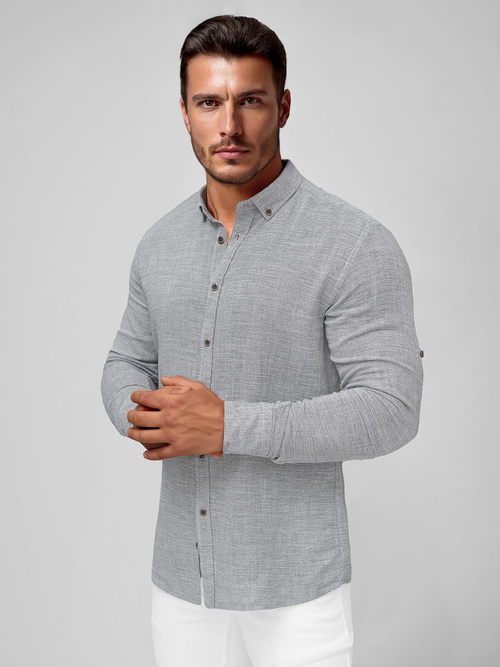 Men's Shirt - Grey OZONEE O/V155