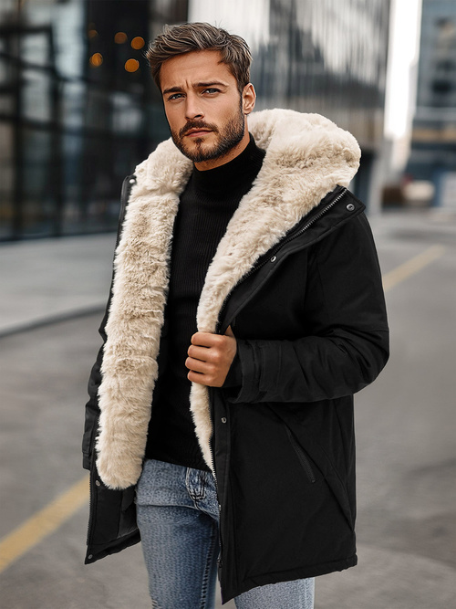 Men's Winter Jacket - Black OZONEE JS/22M316/392Z