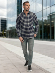 Men's Shirt - Navy Blue OZONEE V/V173