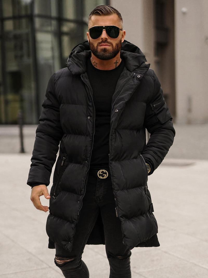 Men's Winter Jacket - Black OZONEE O/M799Z