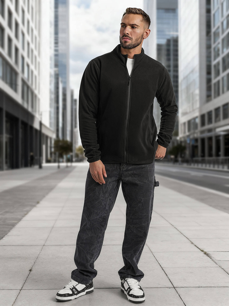 Men's Sweatshirt - Black OZONEE JS/HH016/3