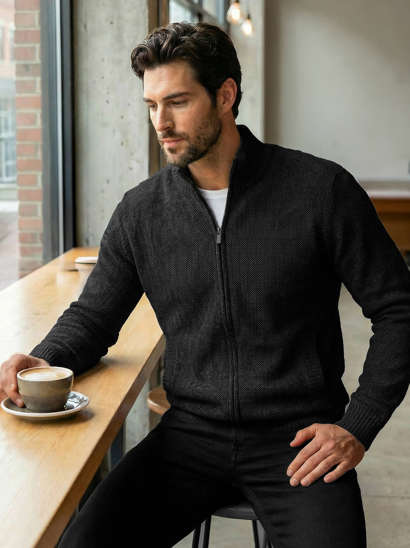 Men's Jumper - Black OZONEE JS/59B3611/3