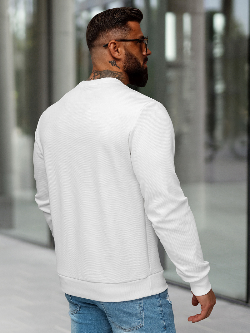 Men's Sweatshirt - White OZONEE O/P2031Z