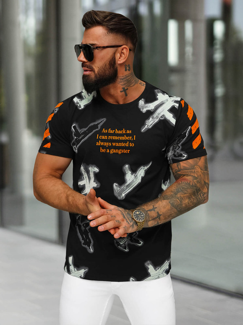 Men's T-shirt - Black OZONEE O/MPO3471